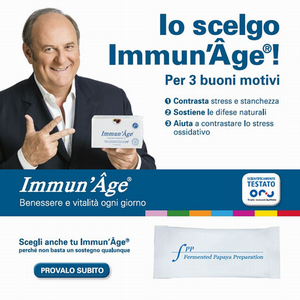 A famous Italian TV presenter, Gerry Scotti as new testimonial of Immun' Âge®!